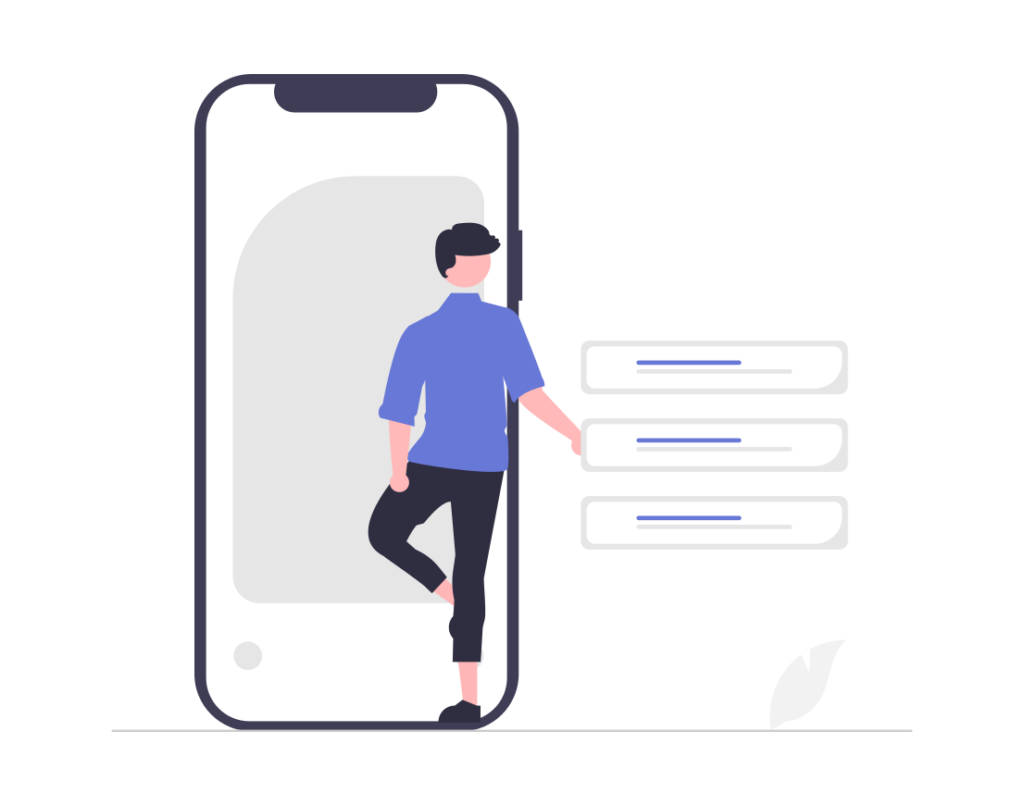 Ein Mensch sucht im Google-Apps-Store